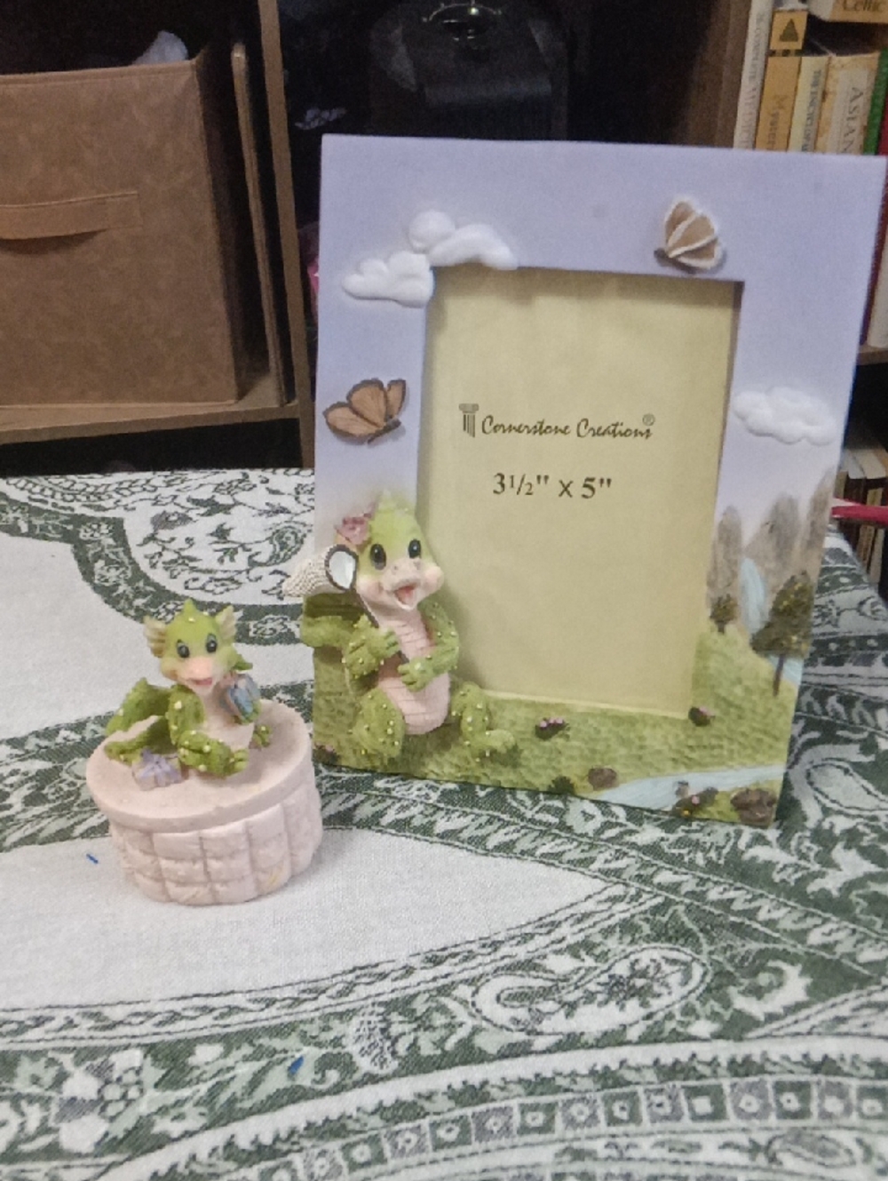 Dragon Picture Frame And Trinket Box